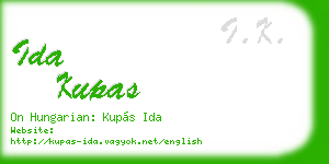 ida kupas business card